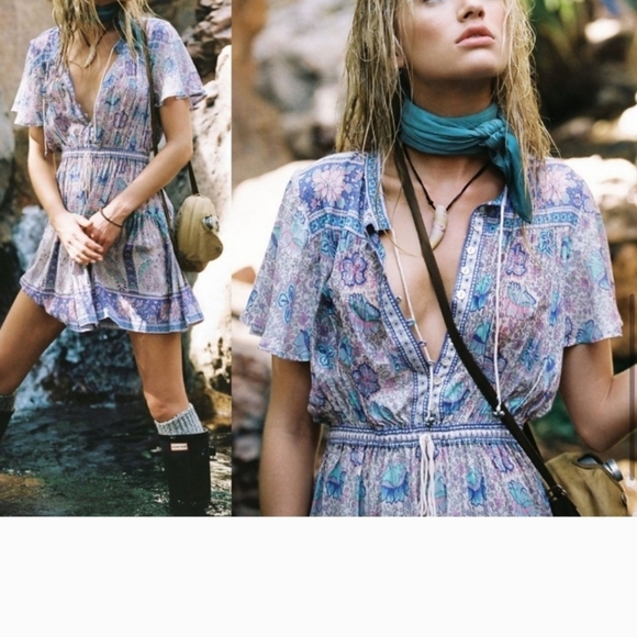 Spell An The Gypsy Poinciana lilac wild thing lavender mini dress xxs play - Picture 6 of 7